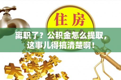 中站离职了？公积金怎么提取，这事儿得搞清楚啊！